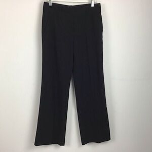 St. Emile wool blend black straight to wide leg trousers. Size 10